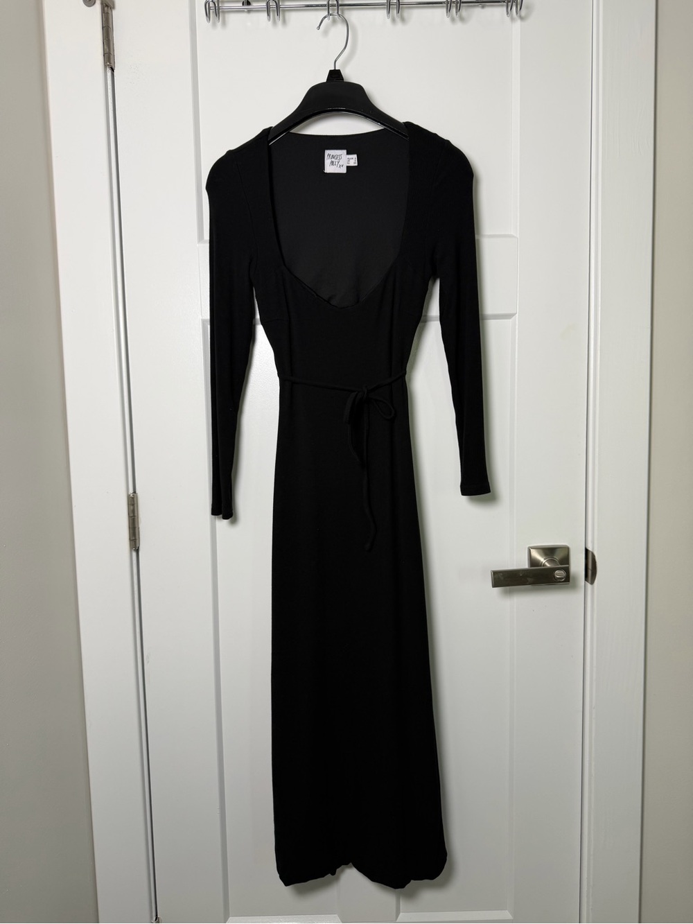 Princess Polly Black Long Sleeve Open Back Maxi Dress US 2 homecoming formal - Picture 3 of 12